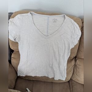 Women's V-Neck White Top